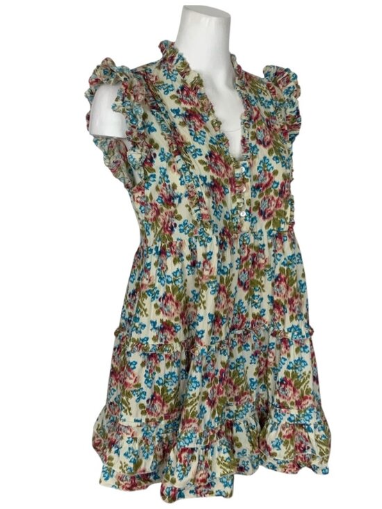 Caroline Constas Khaleesi Dress M Floral Ruffle - Picture 3 of 13